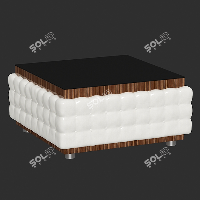 Elegant Tufted Coffee Table 3D model image 1