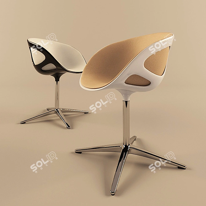 Sleek Modern Chair 3D model image 1