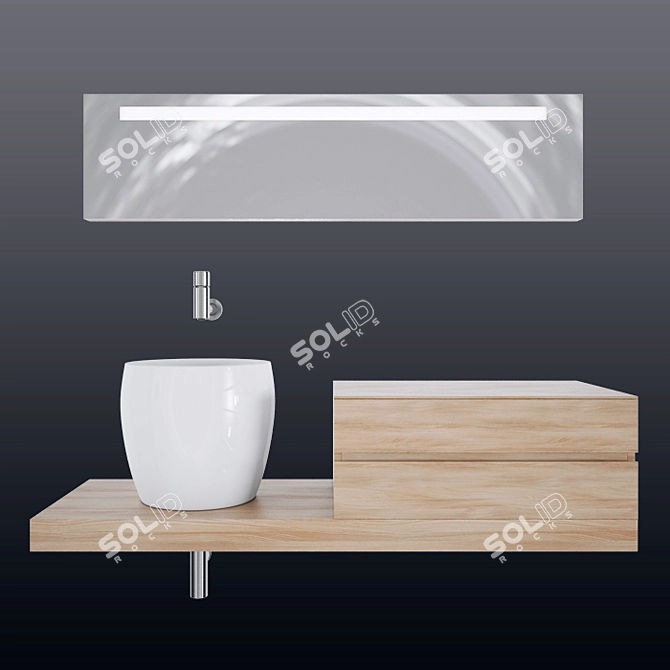 Laufen Il Bagno Washbasin Set 3D model image 1