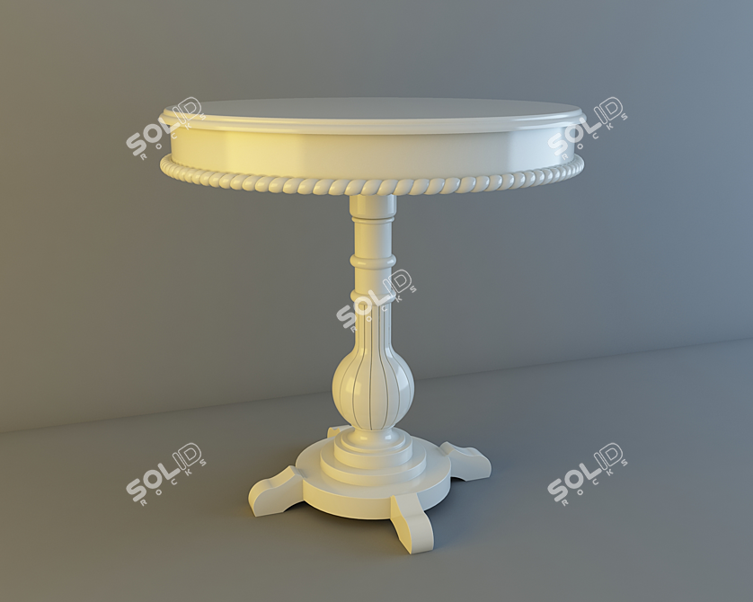 Elegant Round Dining Table 3D model image 2