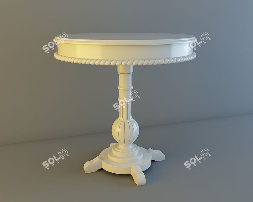 Elegant Round Dining Table 3D model image 3
