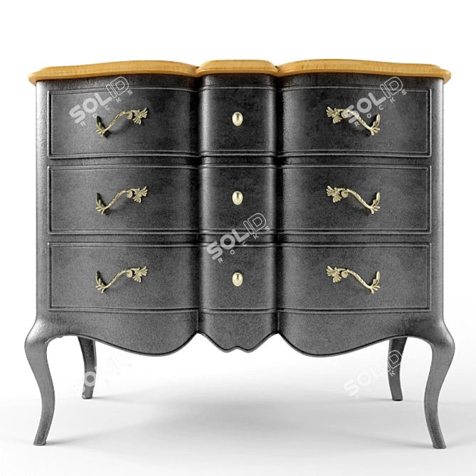 Elegant Stella Dresser 3D model image 1