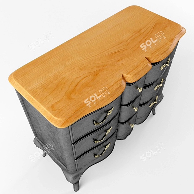 Elegant Stella Dresser 3D model image 2