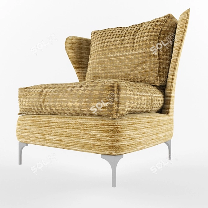 Elegant Park Avenue Armchair 3D model image 1
