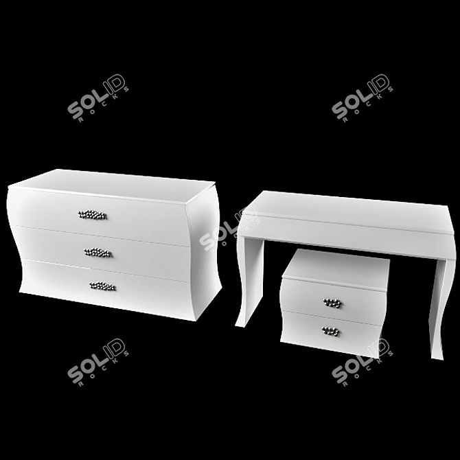 Elegant MILAN Bedroom Set 3D model image 3