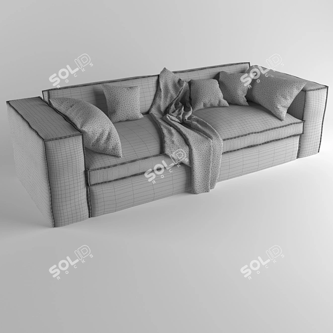 Elegant Richard Burton Sofa 3D model image 3