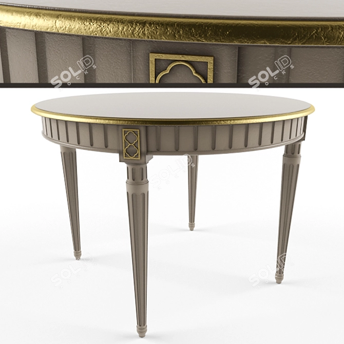 Modern Polygon Table 3D model image 1