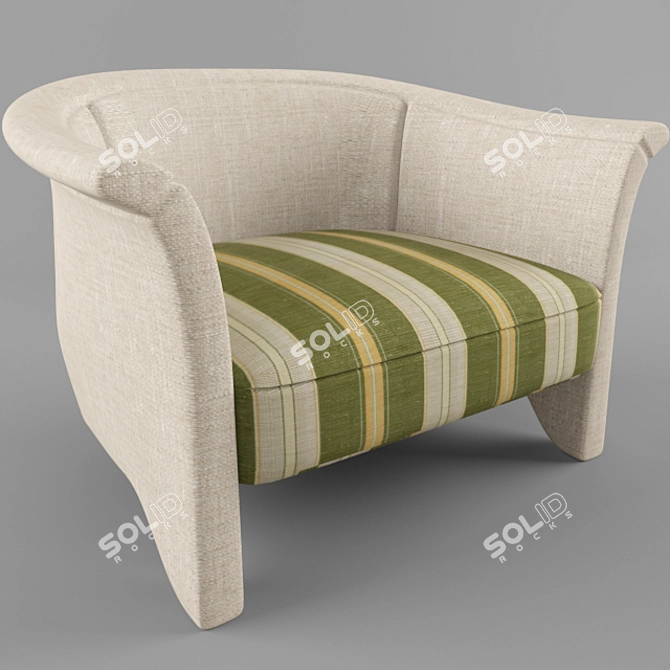 Cozy Comfort Chair 3D model image 1