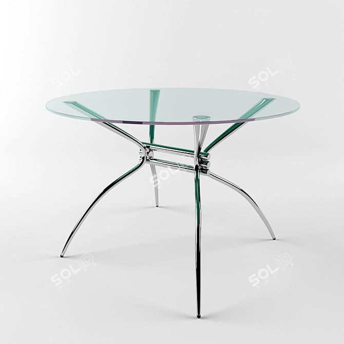 Modern Metal Dining Table: Effezeta T880 3D model image 1