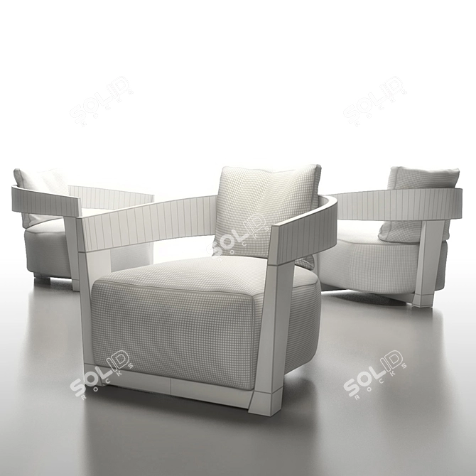 Modern Jesse Cindy Armchair: 3D Model & OBJ 3D model image 3