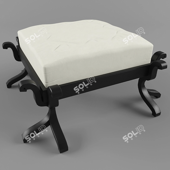 Japanese-Style Bench: Quality and Beauty 3D model image 2