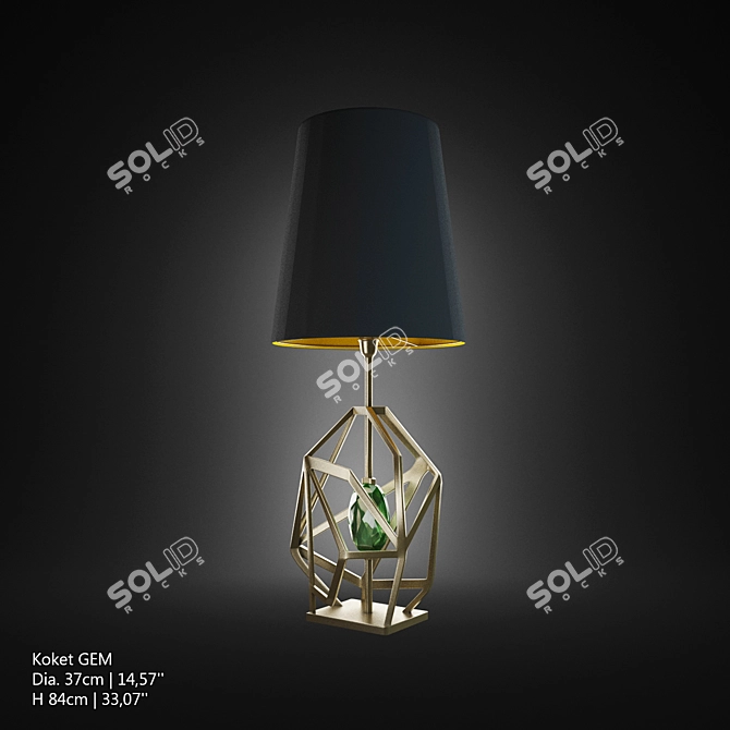 Gem Table Lamp: A Dazzling Delight 3D model image 1