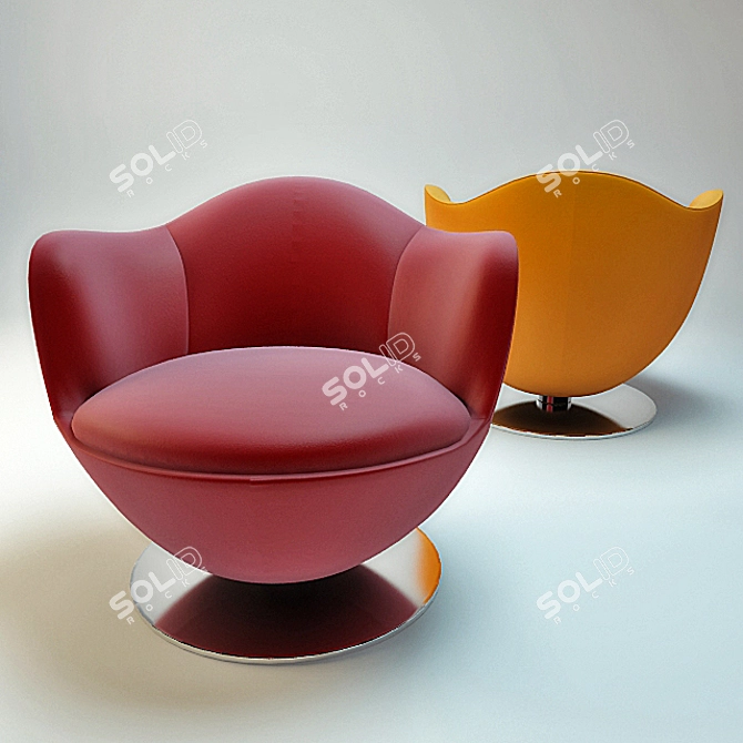 Elegant DALIA Chair: 86*83*74 cm 3D model image 1