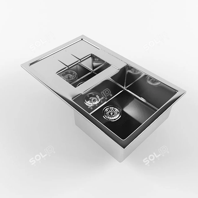 Kitchen Winged Sink 3D model image 1