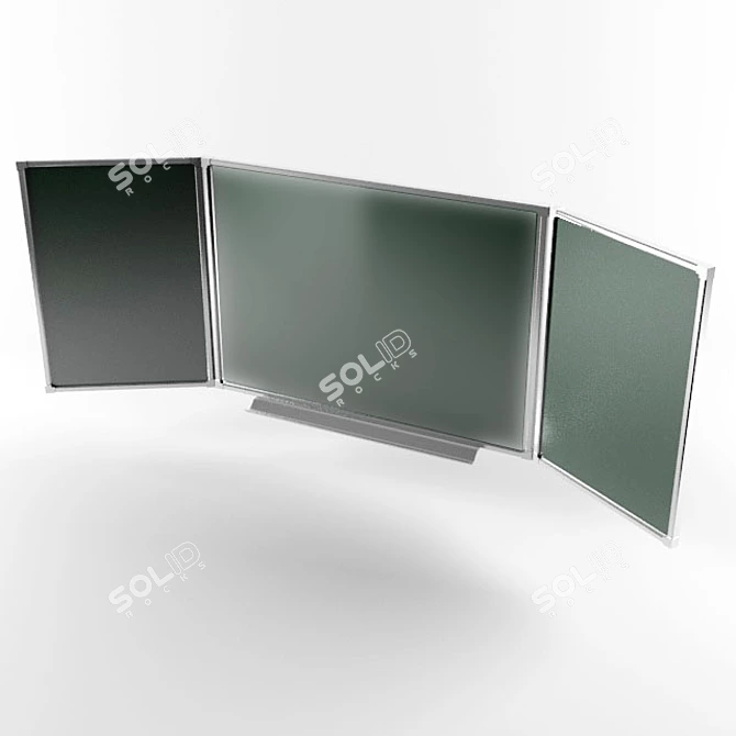 Giant Classroom Whiteboard 3D model image 1