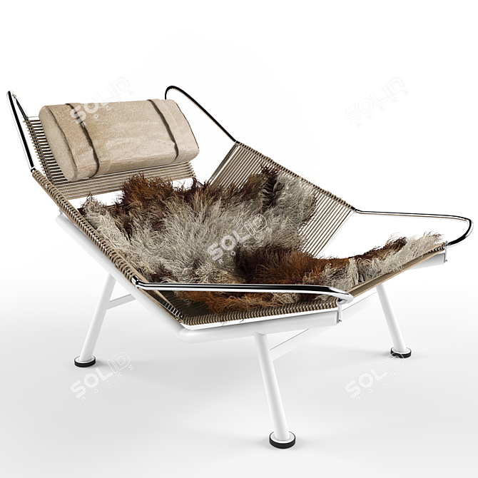 Danish Delight: Flag Halyard Chair 3D model image 1