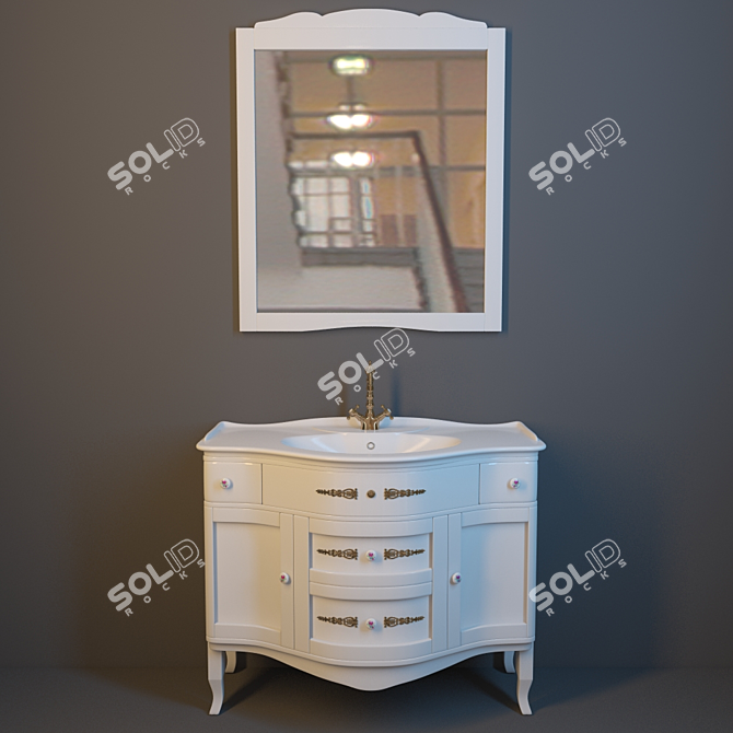 Sabrina I, French Vanity Set 3D model image 1