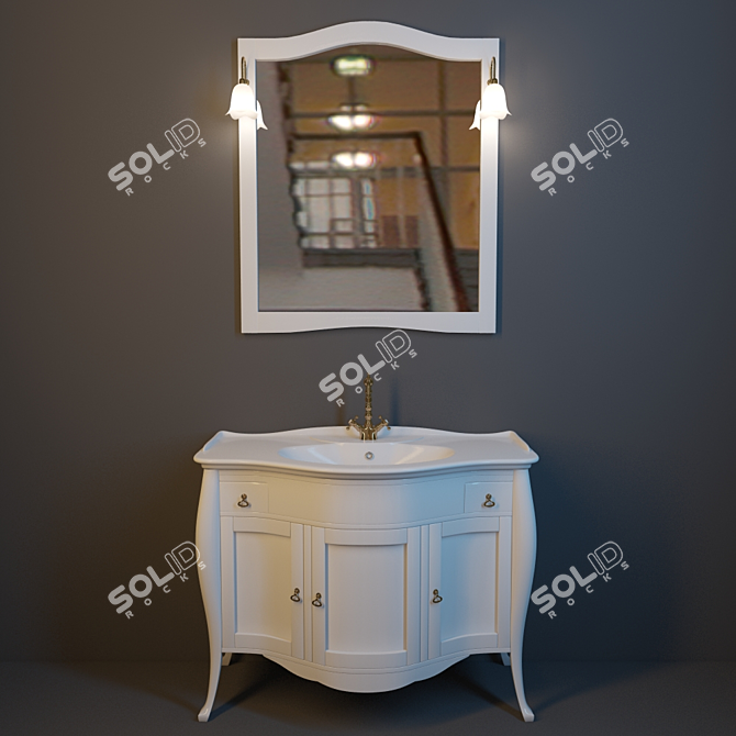 Marian Classic French Vanity 3D model image 1