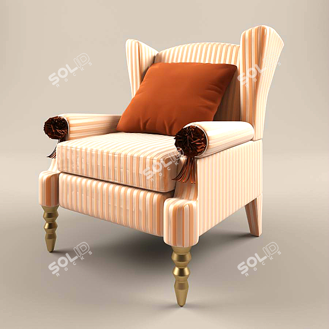 Classic Style Armchair Siegfrid 3D model image 1