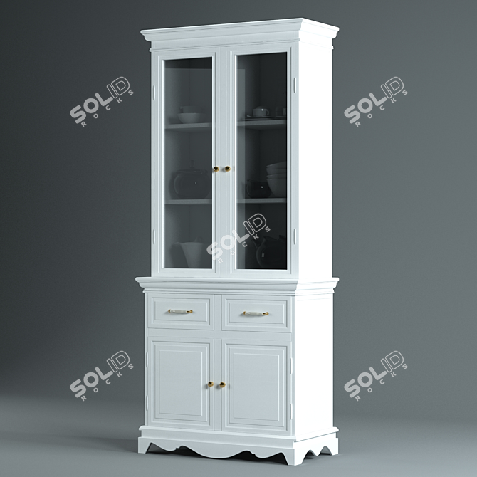 Title: Elegant Pottery Barn Sideboard 3D model image 3