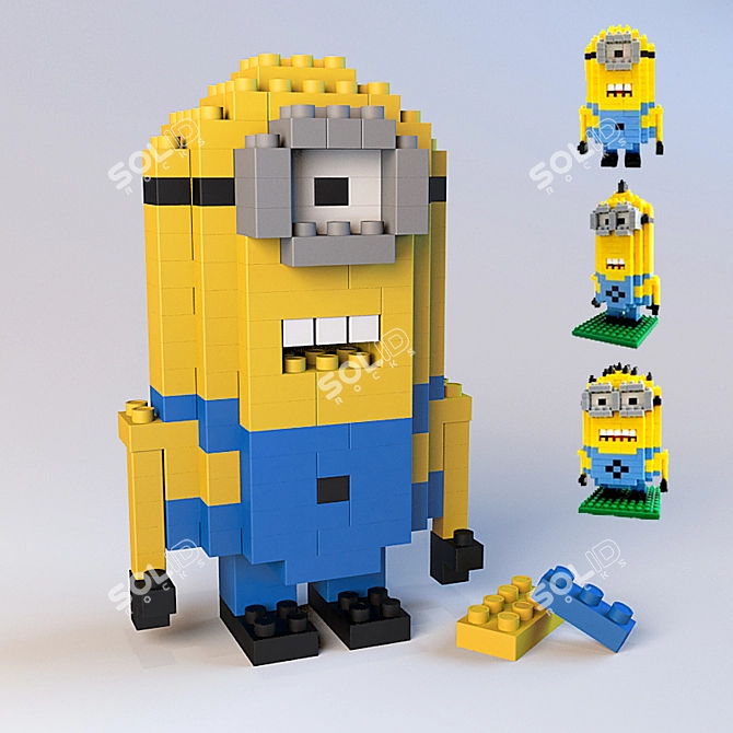 Minions LEGO Toy 3D model image 1