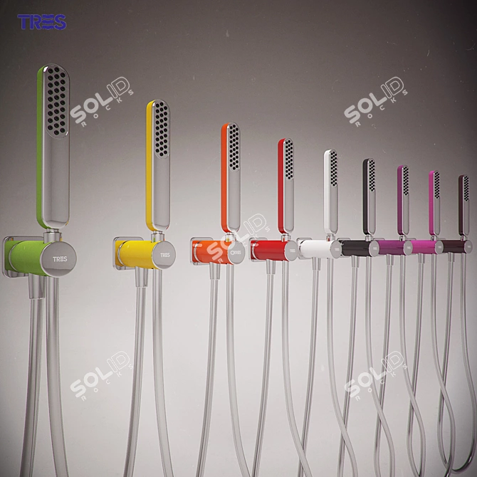 Colorful Loft Hand Shower 3D model image 2