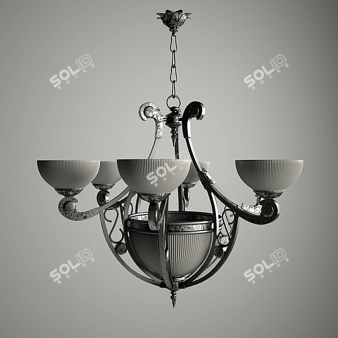 Classical Style Chandelier 3D model image 1