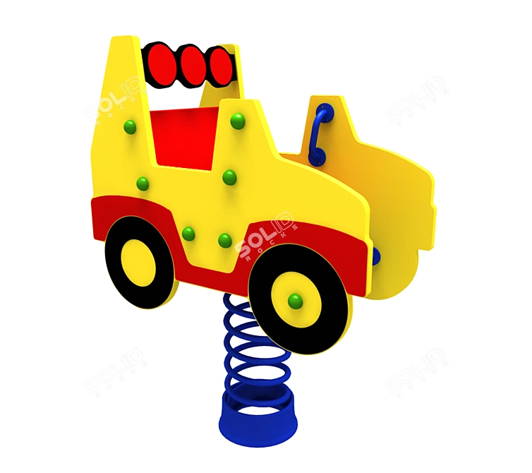 Title: Jumpy Jeep Spring Ride 3D model image 1