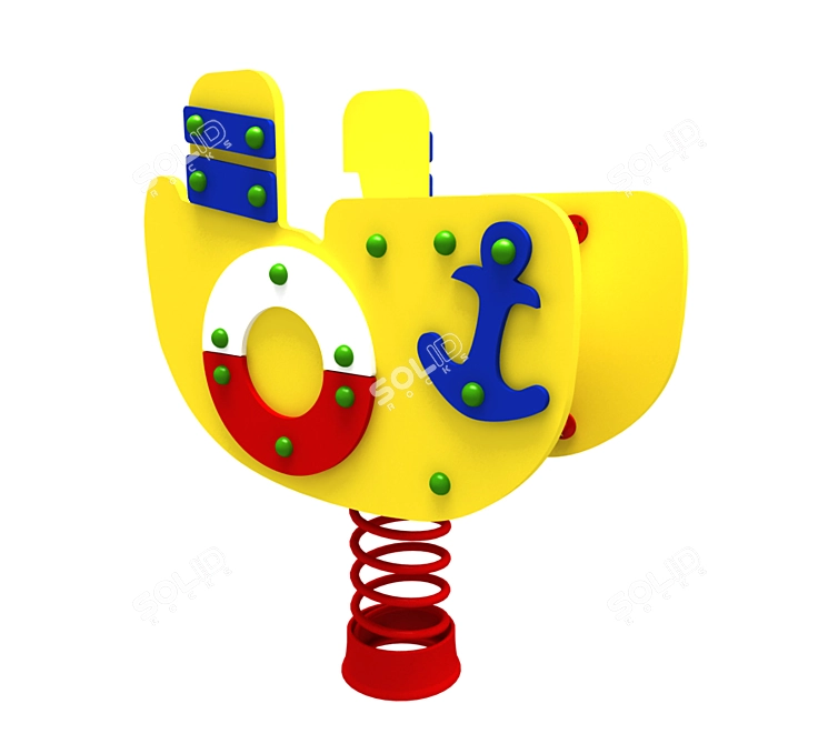 Springy Swing for Kids Playground 3D model image 1