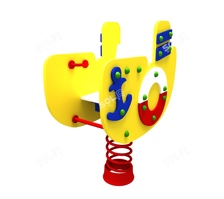 Springy Swing for Kids Playground 3D model image 2