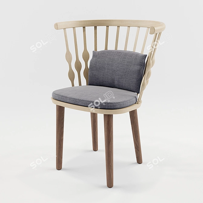 Sophisticated Nub Chair by Andreu World 3D model image 1