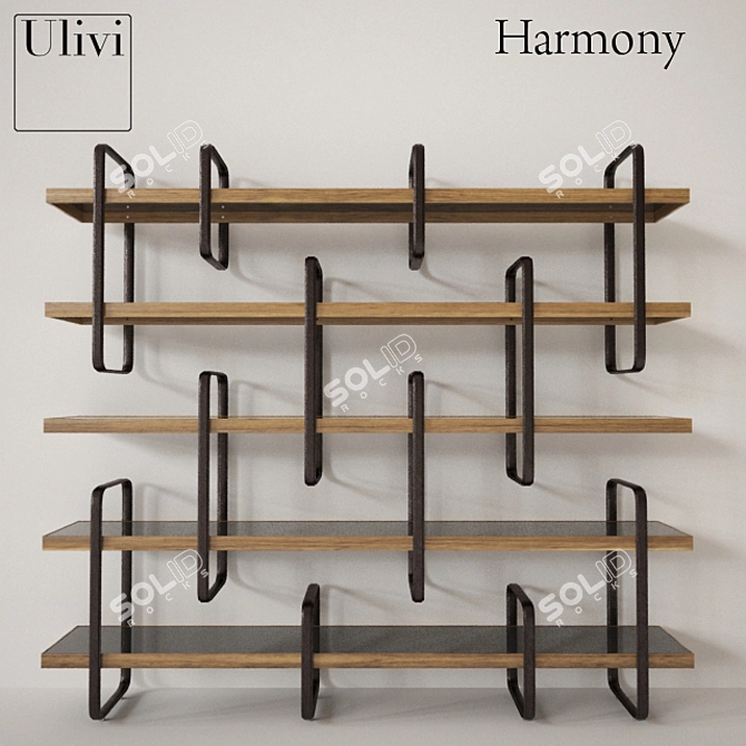 Italian Ulivi Harmony Bookshelf 3D model image 1