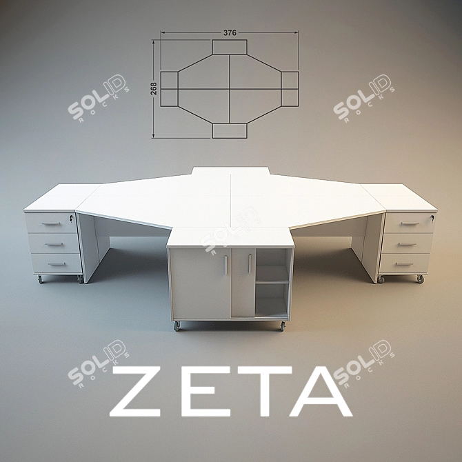 ZETA Staff Furniture 3D model image 1