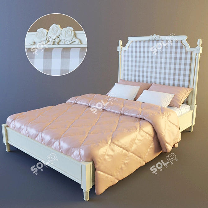 Dreamy Dolce Rosa Bed 3D model image 1