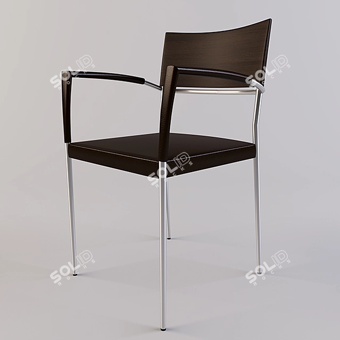 Elegant Montbel Armchair: Timeless Design 3D model image 1