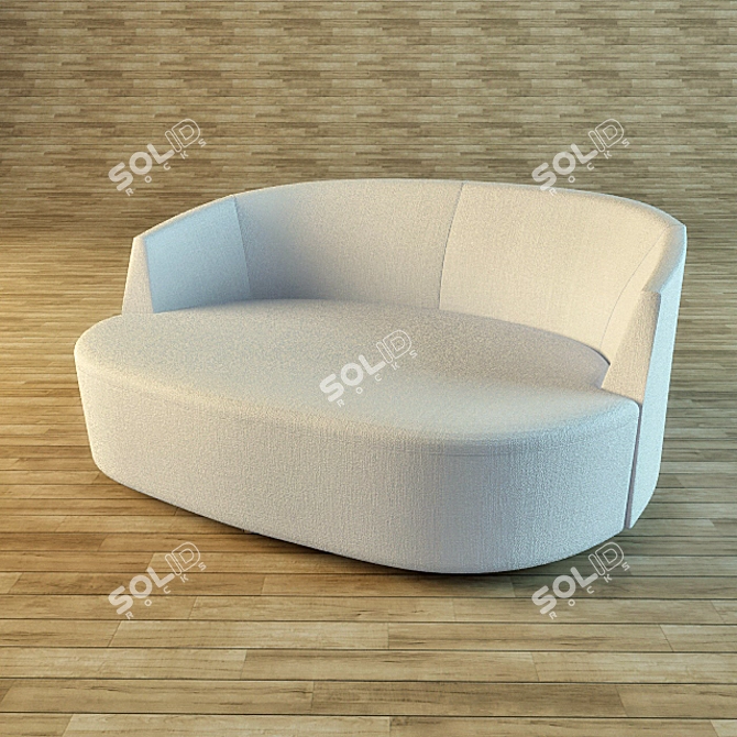 Francesca 3-Seater Velvet Sofa 3D model image 1
