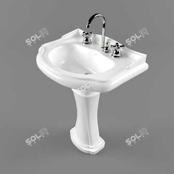 Elegant Basin 3D model image 1