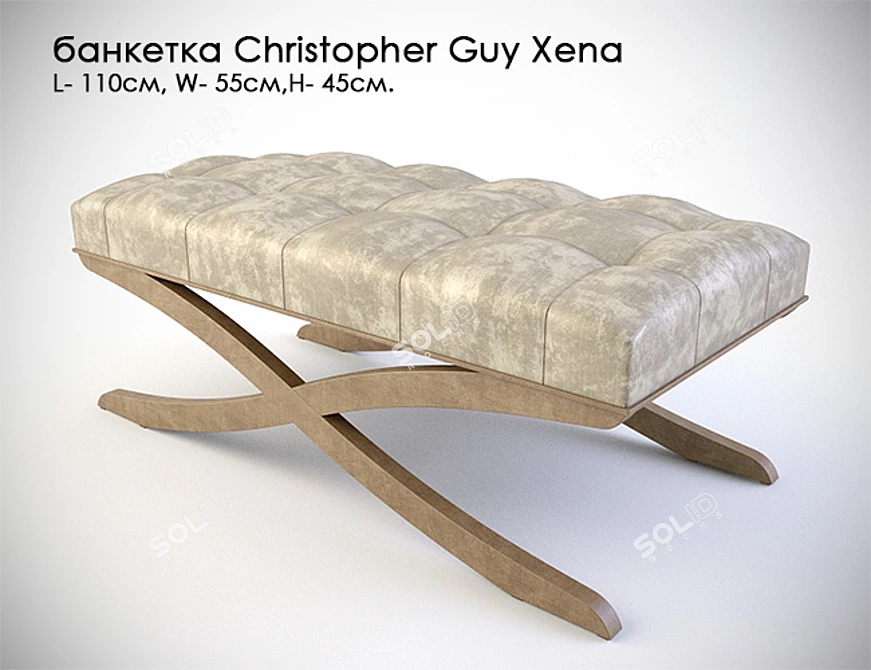 Luxury Xena Banquette by Christopher Guy 3D model image 1