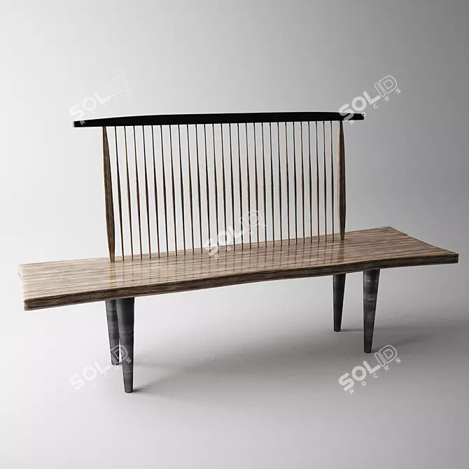 Tomahawk Bench: Sleek & Sturdy 3D model image 1