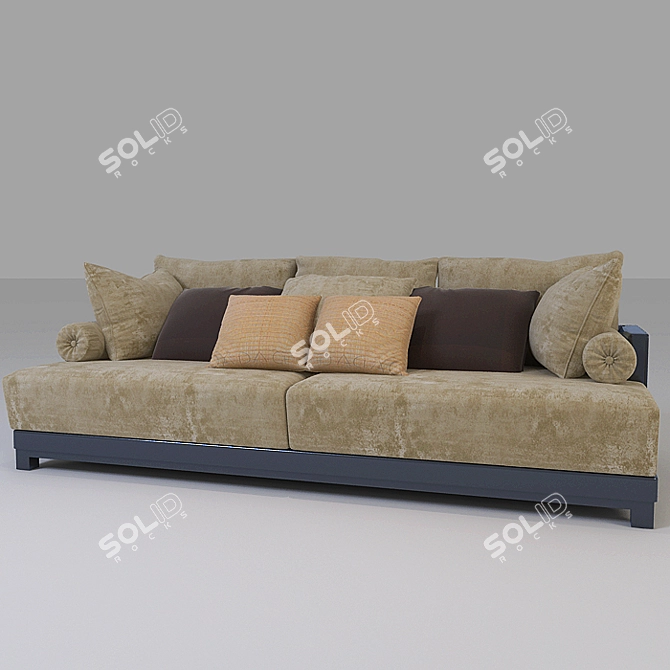 Contemporary Chic Sofa 3D model image 1