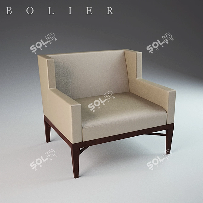 BOLIER 52001 Demi Wing Chair 3D model image 1