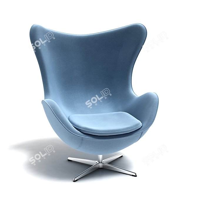 Sleek Scandinavian Design: Arne Jacobsen's Egg Chair 3D model image 1