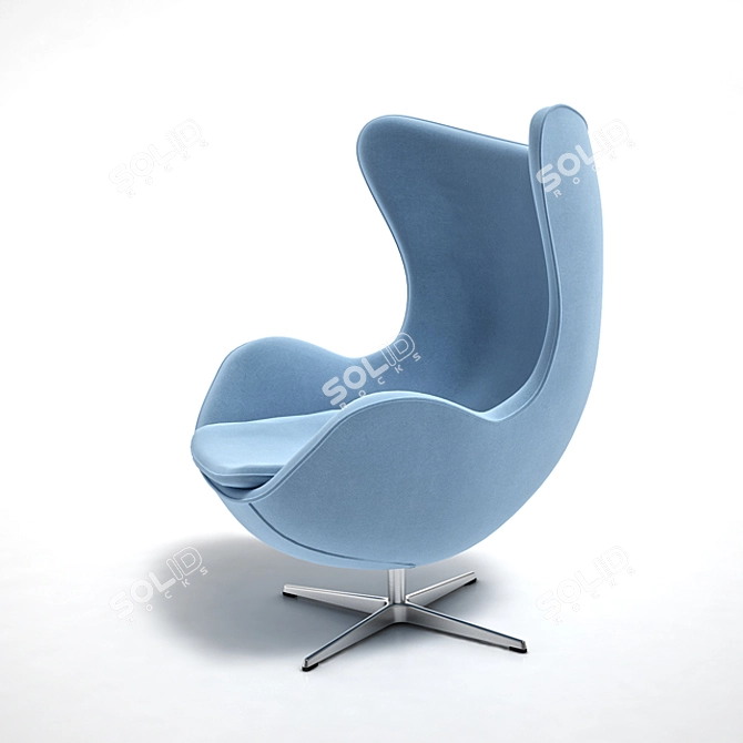 Sleek Scandinavian Design: Arne Jacobsen's Egg Chair 3D model image 2