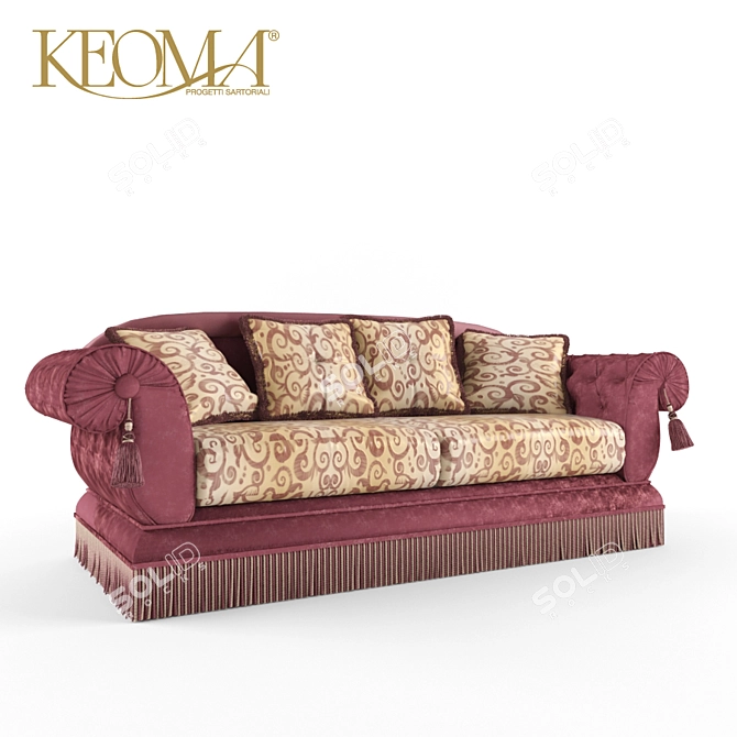 KEOMA Otello Sofa: Italian Elegance in Your Living Room 3D model image 1