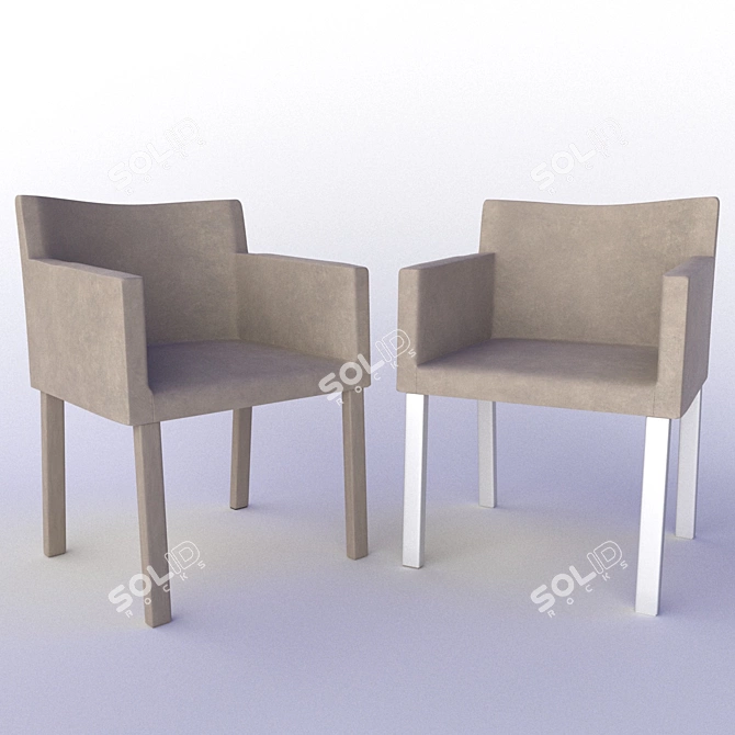 Sleek Masai Armchair 3D model image 1