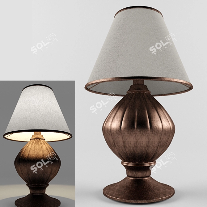 Elegant Nightstand Light 3D model image 1