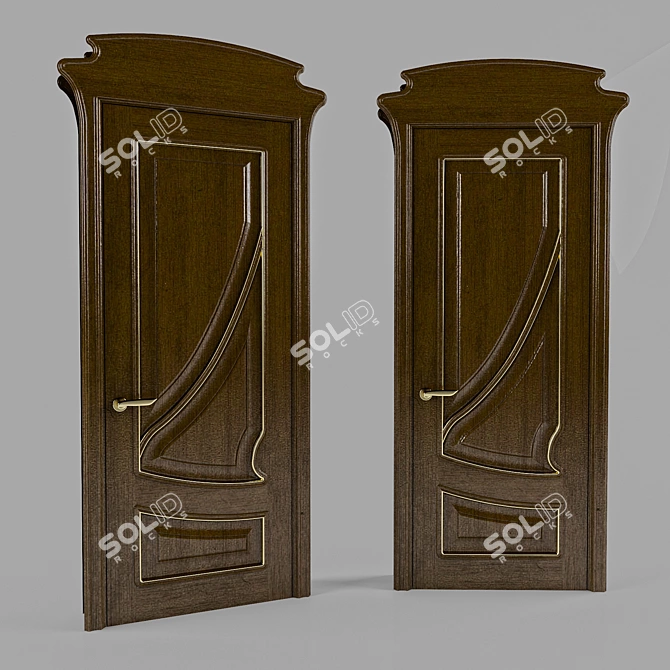 Elegant Entry Door 3D model image 1