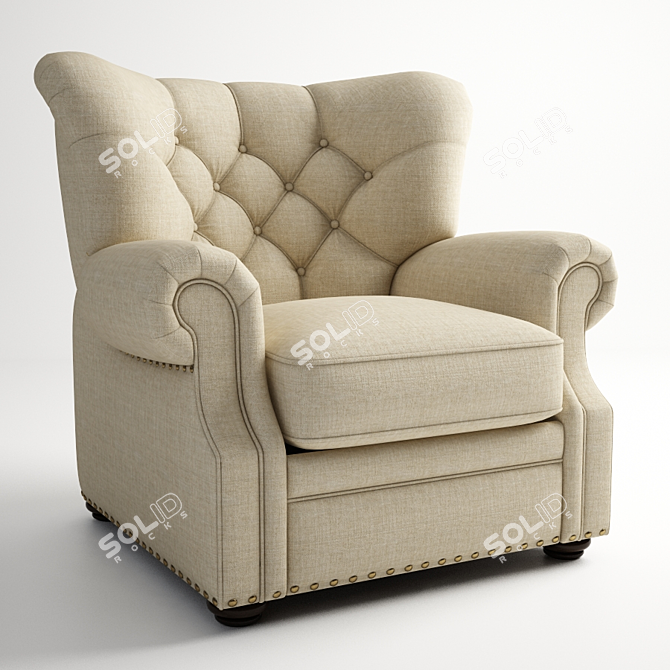 Rockford Recliner: Stylish Comfort 3D model image 1