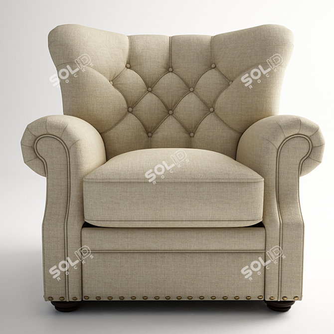 Rockford Recliner: Stylish Comfort 3D model image 3