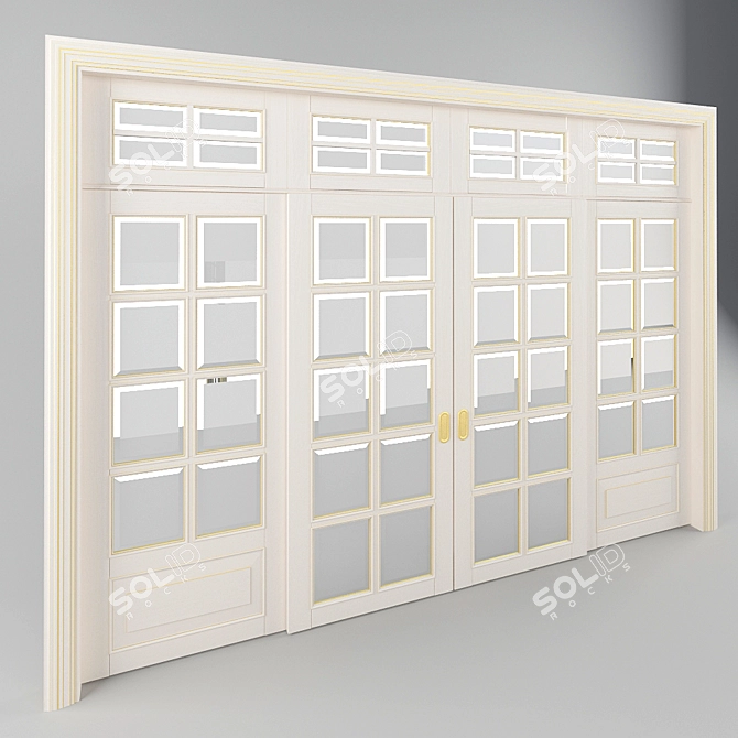 Matte Glass Sliding Door, 3.6m 3D model image 1
